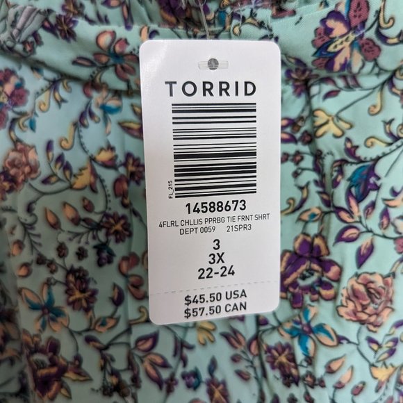 TORRID Printed Paperbag Waist Short SIZE 3 - Picture 7 of 7